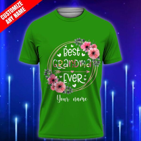 Custom_Grandma_T-Shirt_-_Best_Grandma_Ever_Shirt_E28093_Perfect_Gift_from_Grandkids_Green