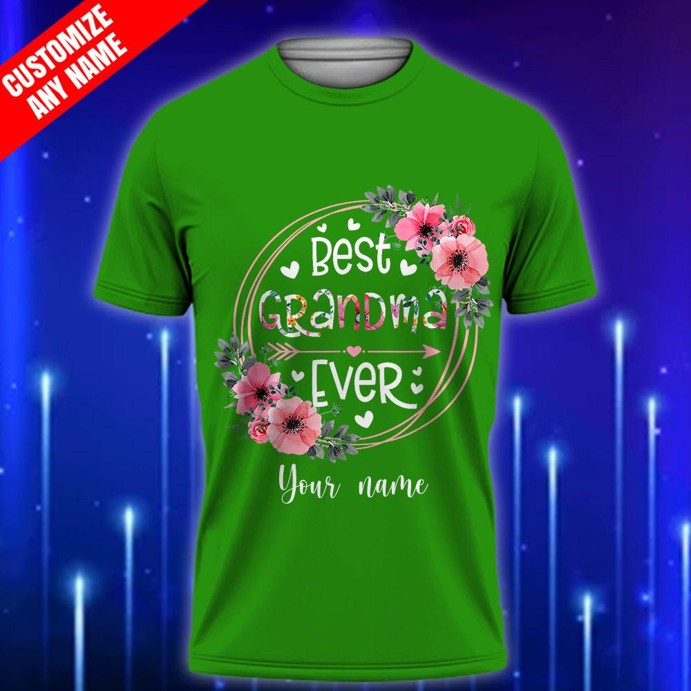 Custom_Grandma_T-Shirt_-_Best_Grandma_Ever_Shirt_E28093_Perfect_Gift_from_Grandkids_Green