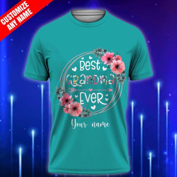 Custom_Grandma_T-Shirt_-_Best_Grandma_Ever_Shirt_E28093_Perfect_Gift_from_Grandkids_Teal