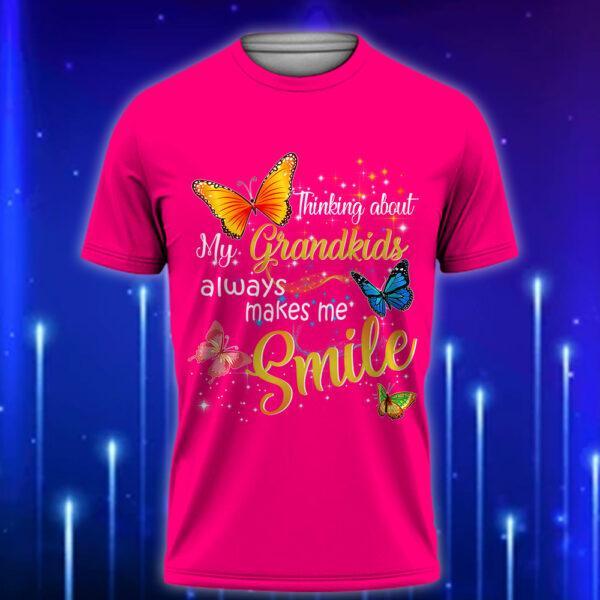 Custom_Grandma_T-Shirt_Thinking_About_My_Grandkids_Always_Makes_Me_Smile_Pink