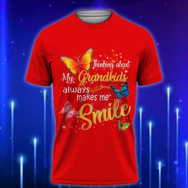 Custom_Grandma_T-Shirt_Thinking_About_My_Grandkids_Always_Makes_Me_Smile_Red