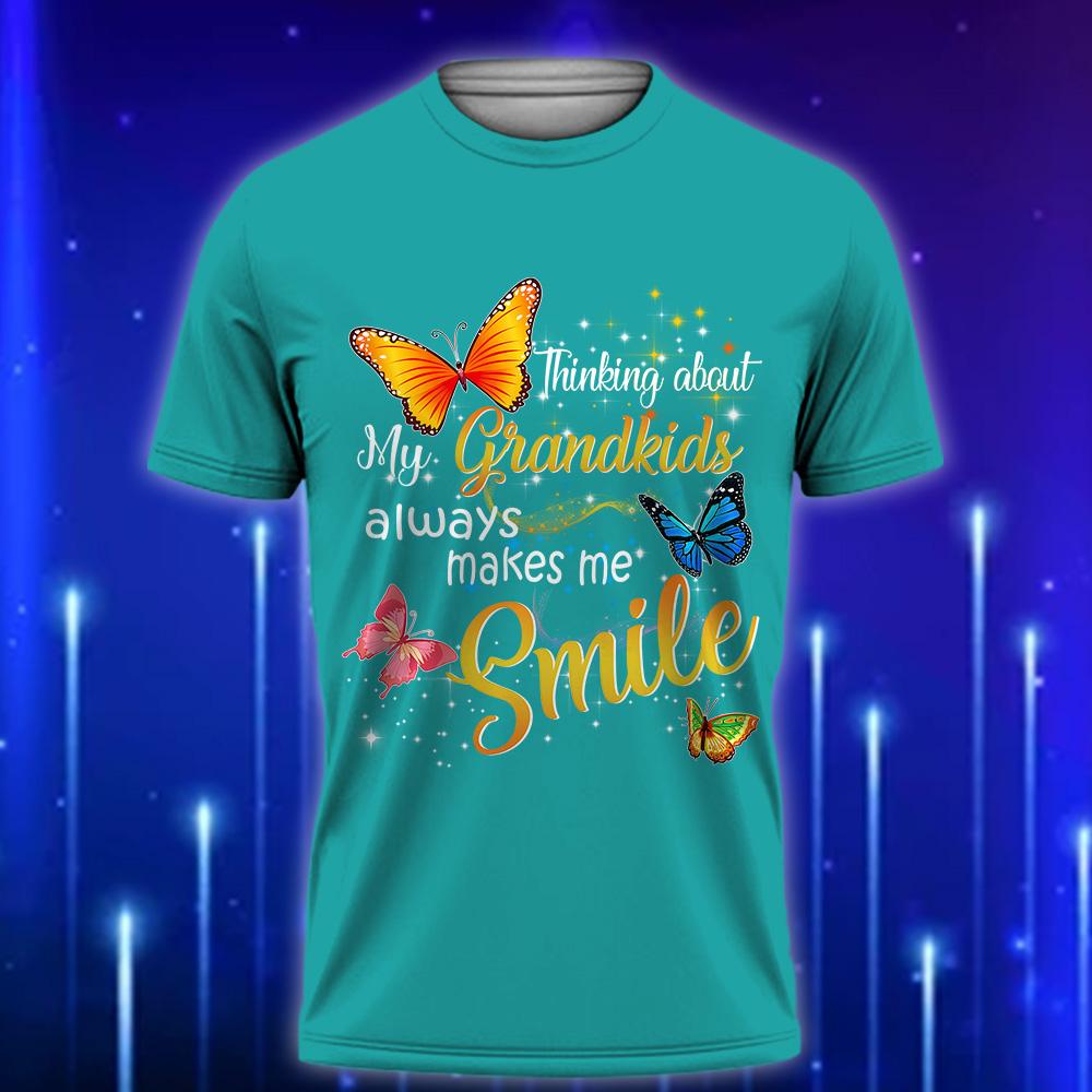 Custom_Grandma_T-Shirt_Thinking_About_My_Grandkids_Always_Makes_Me_Smile_Teal