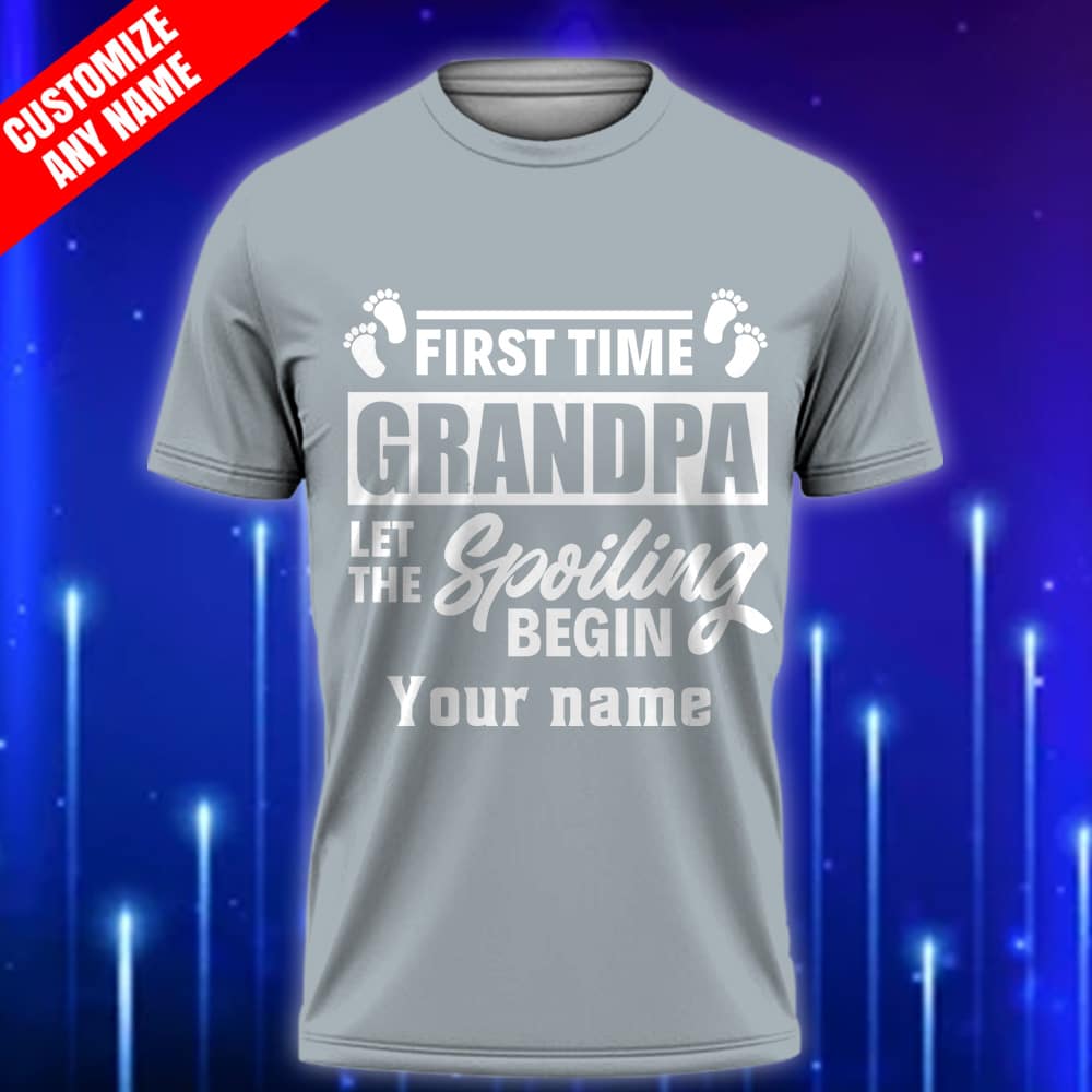 Custom_Grandpa_T-Shirt_2025_-_First_Time_Grandpa_Shirt_-_Let_the_Spoiling_Begin_Grey