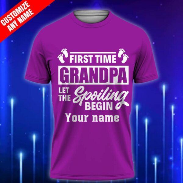 Custom_Grandpa_T-Shirt_2025_-_First_Time_Grandpa_Shirt_-_Let_the_Spoiling_Begin_Purple
