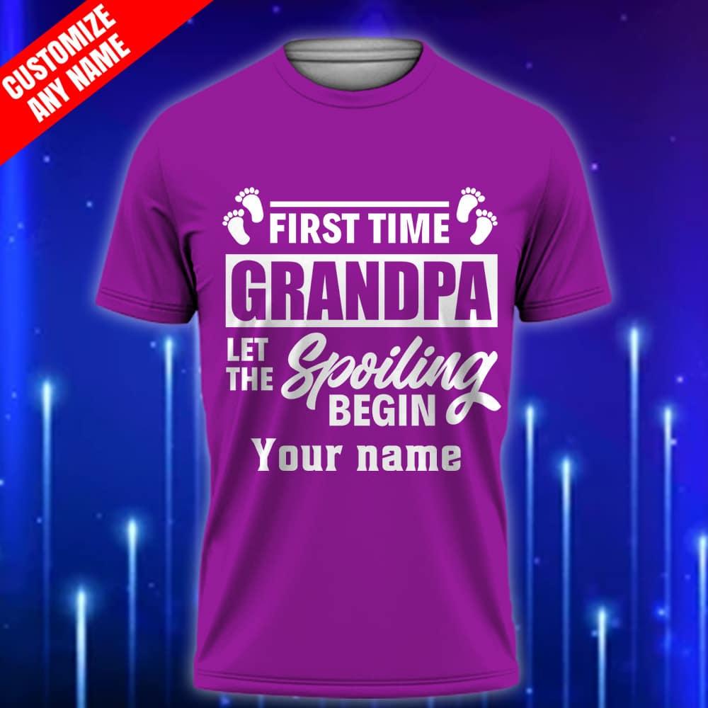 Custom_Grandpa_T-Shirt_2025_-_First_Time_Grandpa_Shirt_-_Let_the_Spoiling_Begin_Purple