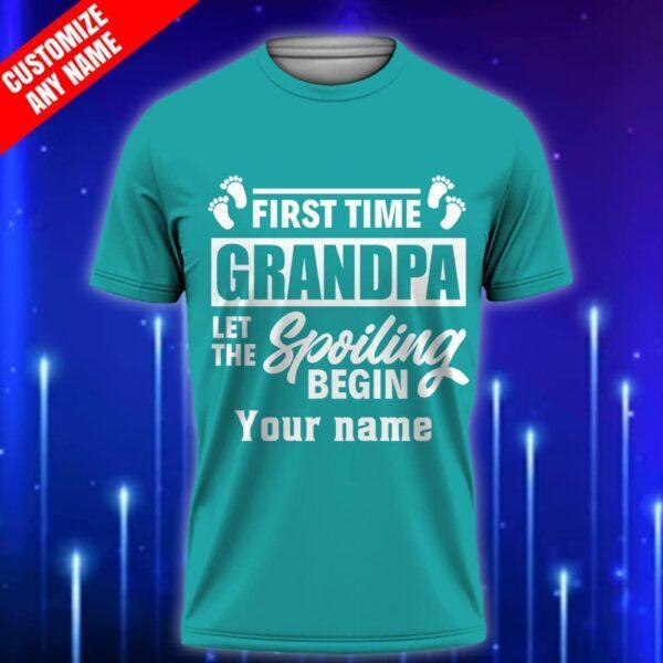 Custom_Grandpa_T-Shirt_2025_-_First_Time_Grandpa_Shirt_-_Let_the_Spoiling_Begin_Teal
