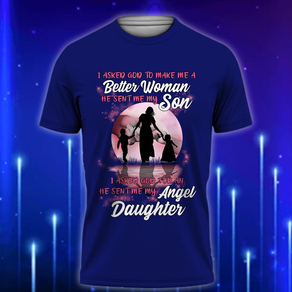 Custom_Mom_T-Shirt_I_Asked_God_for_a_Better_Woman_26_He_Sent_Me_My_Son_Daughter_Perfect_Christian_Gift_for_Moms_Navy