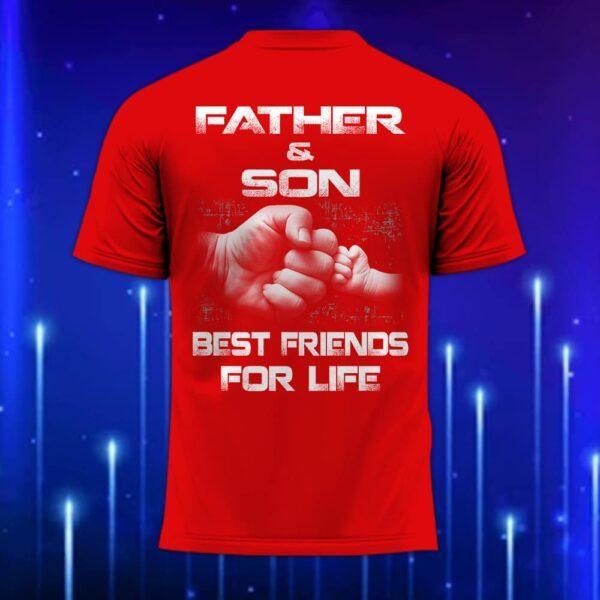 Father_and_Son_Best_Friends_for_Life_Shirt_2025_The_Ultimate_Custom_Father_T-Shirt_Red