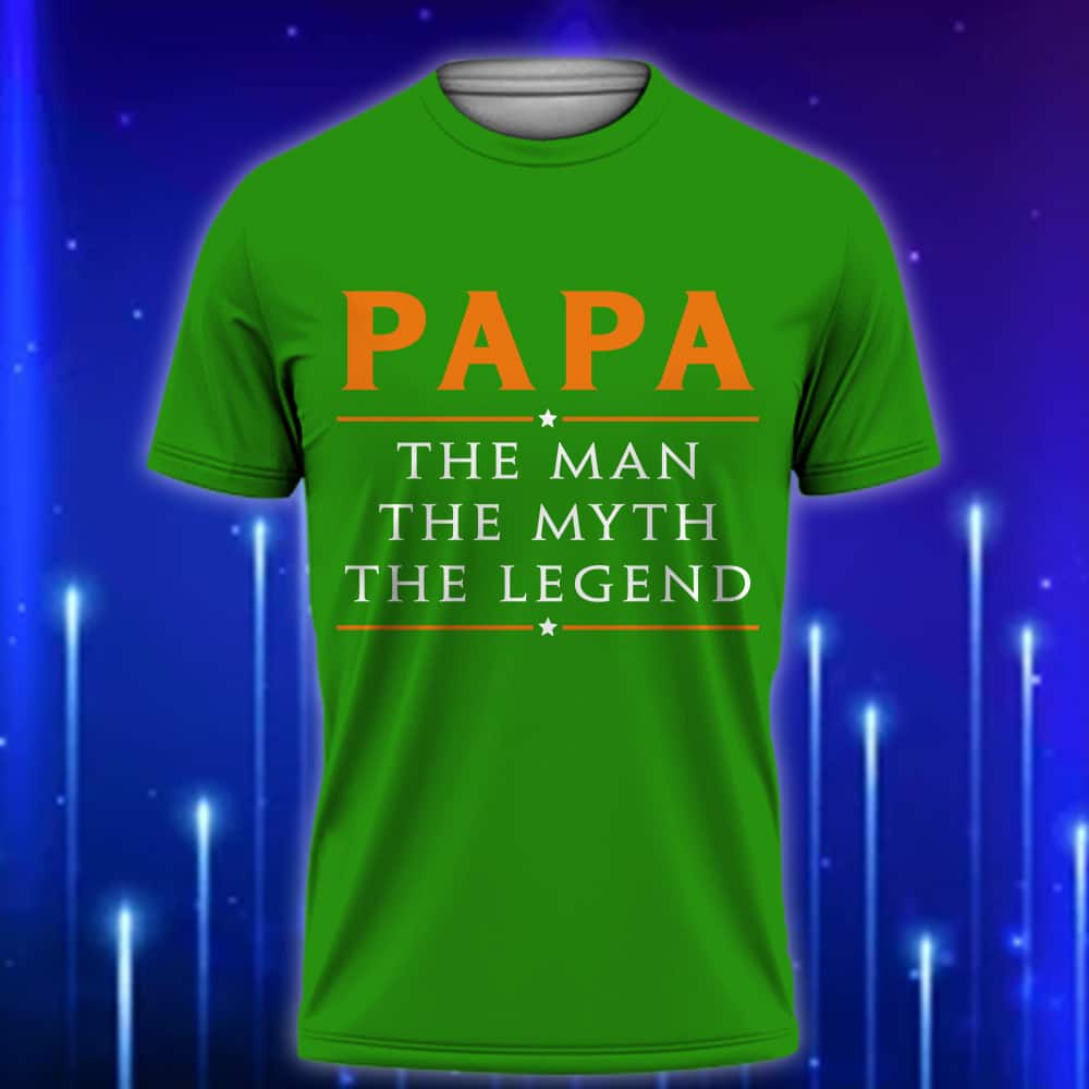 Funny_Papa_Shirt_The_Man_The_Myth_The_Legend_T-Shirt_for_Cool_Grandfathers_Green