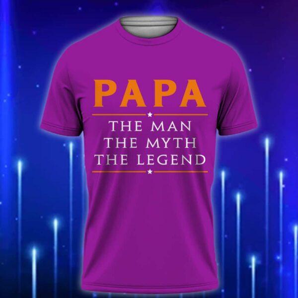 Funny_Papa_Shirt_The_Man_The_Myth_The_Legend_T-Shirt_for_Cool_Grandfathers_Purple