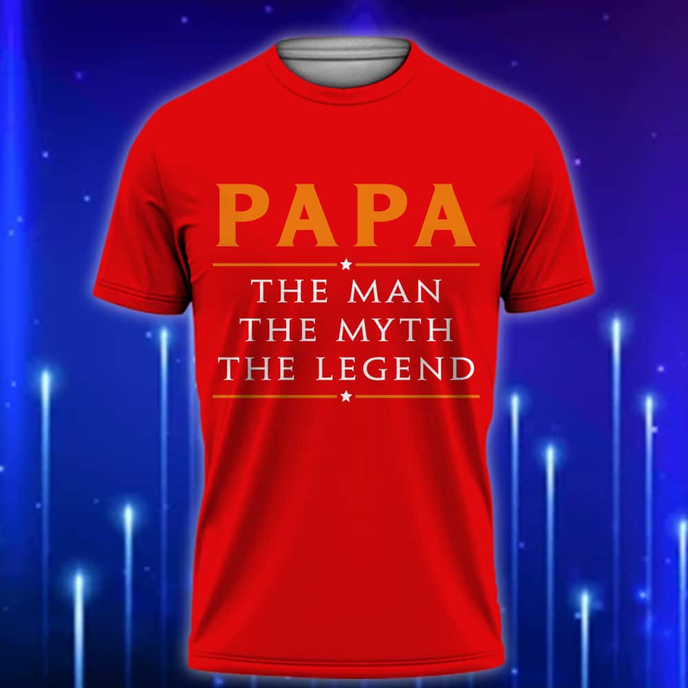 Funny_Papa_Shirt_The_Man_The_Myth_The_Legend_T-Shirt_for_Cool_Grandfathers_Red