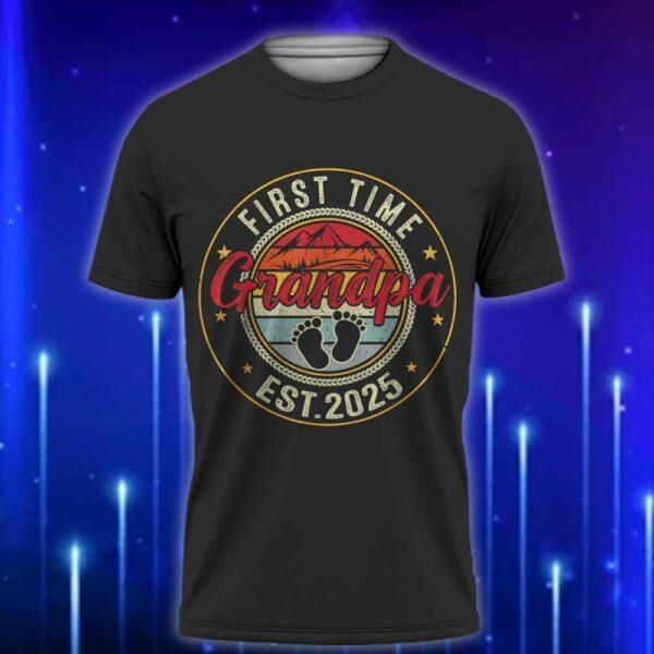 New_Grandpa_T-Shirt_for_2025_E28093_Fun_Gift_for_First_Time_Grandpas_Black