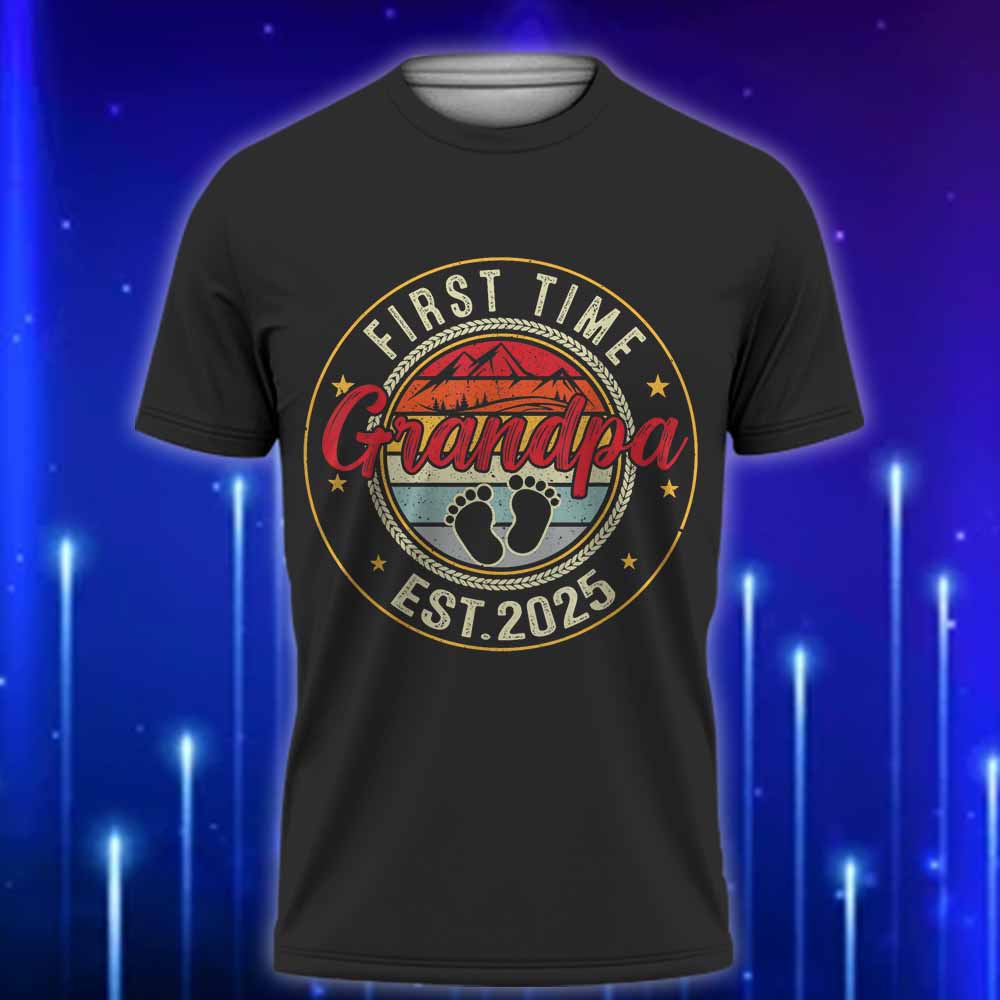 New_Grandpa_T-Shirt_for_2025_E28093_Fun_Gift_for_First_Time_Grandpas_Black