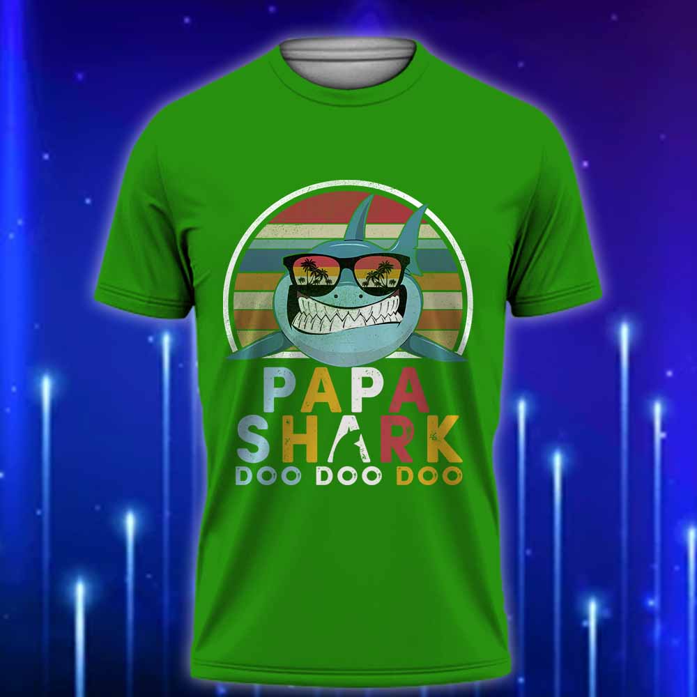 Papa_Shark_Doo_Doo_Doo_T-Shirt_E28093_A_Fun_26_Adorable_Shirt_for_Every_Proud_Dad_Green