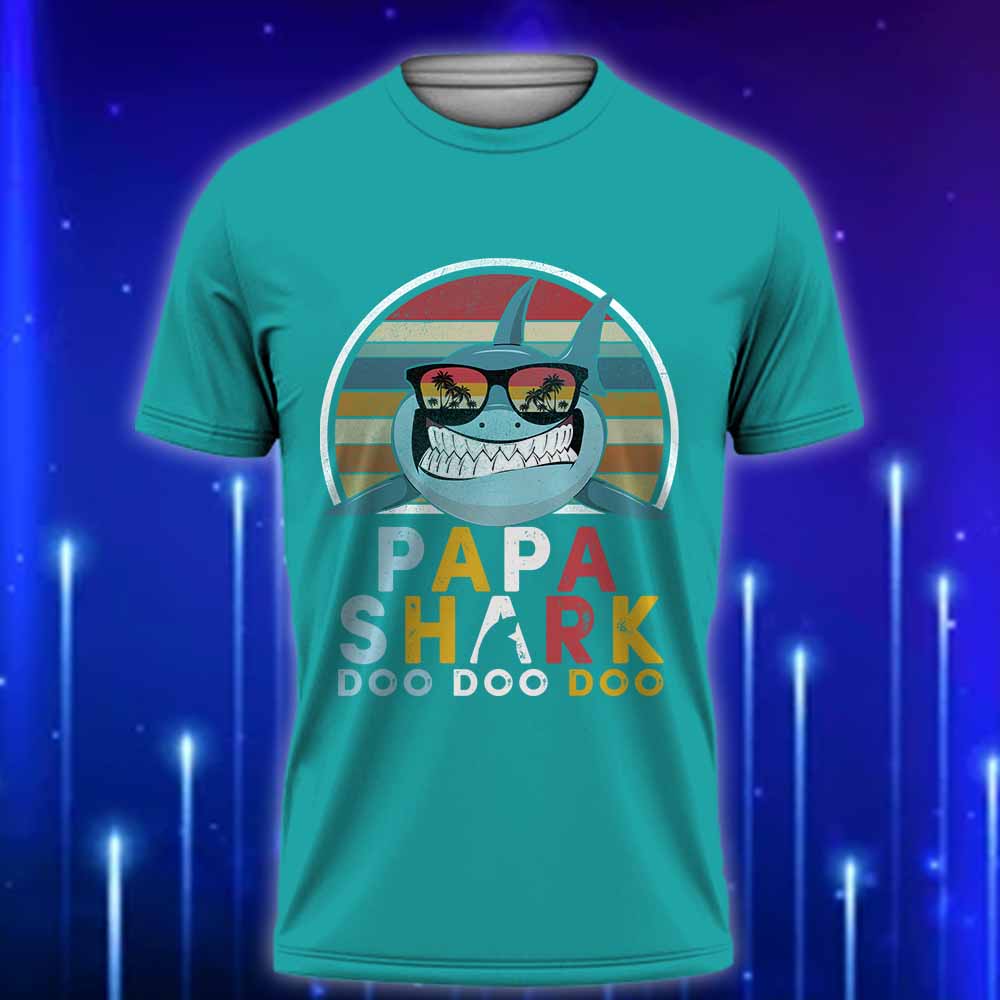 Papa_Shark_Doo_Doo_Doo_T-Shirt_E28093_A_Fun_26_Adorable_Shirt_for_Every_Proud_Dad_Teal
