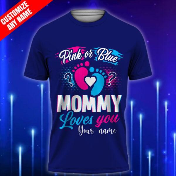 Pregnant_Mom_T-Shirt__-_Pink_Or_Blue_Mommy_Loves_You_Baby_Gender_Reveal_Party_Shower_T-Shirt_Navy