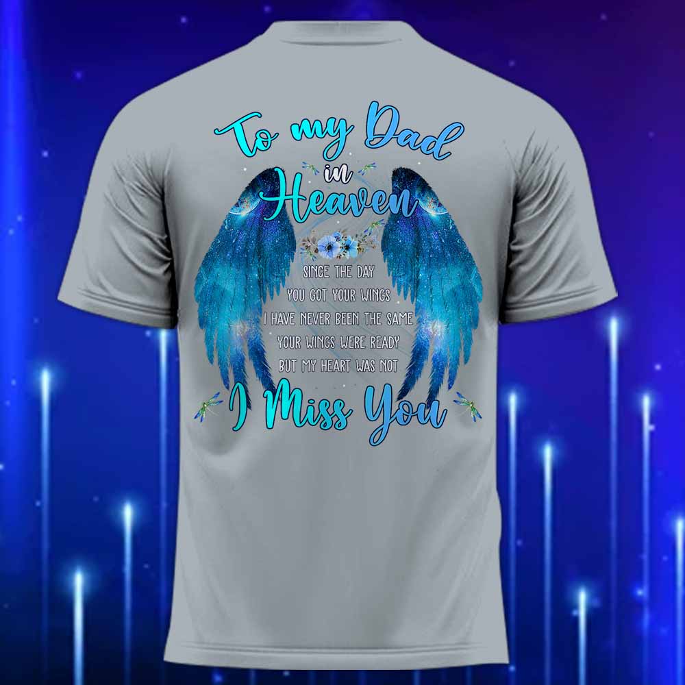 To_My_Dad_in_Heaven_T-Shirt_-_Memorial_T-Shirt_for_Dad_Grey