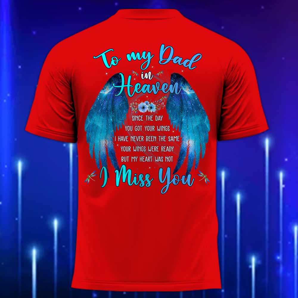 To_My_Dad_in_Heaven_T-Shirt_-_Memorial_T-Shirt_for_Dad_Red