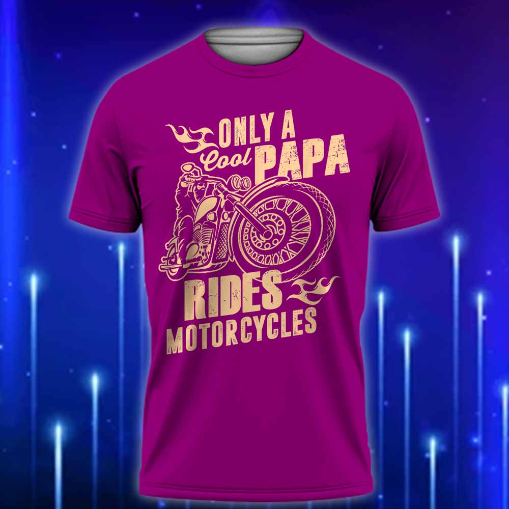 Only_Cool_Papa_Rides_Motorcycles_T-Shirt_2025-Cool_Dad_Biker_Shirt_for_Father's_Day_Violet