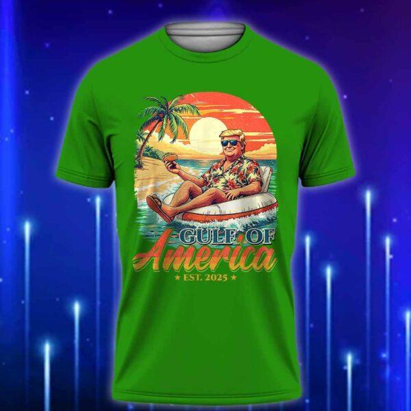 Funny_Trump_T-Shirt_Gulf_Of_Us_America_Est_2025_Green
