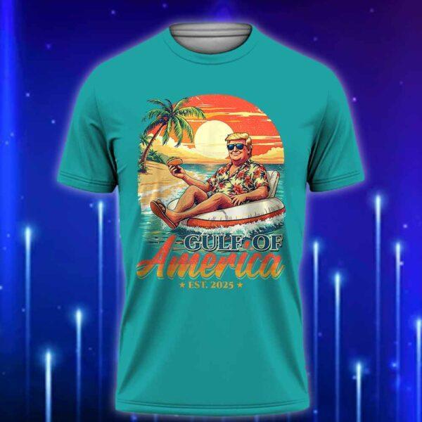 Funny_Trump_T-Shirt_Gulf_Of_Us_America_Est_2025_Teal