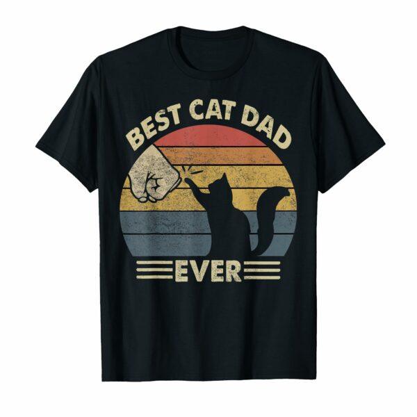 Cat-Shirt Men Best Cat Dad Ever Funny Cat Lover Gift T-Shirt