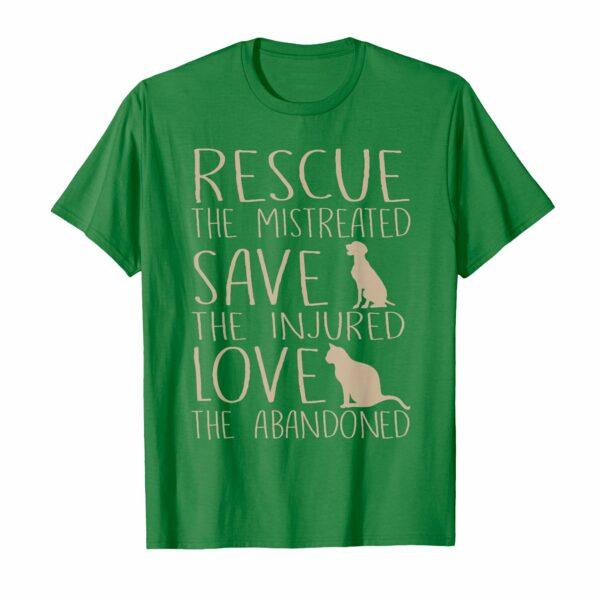 Rescue Save Love - Cute Animal Rescue Dog Cat Lovers T-Shirt