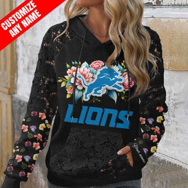 XVZVEII Women Floral Lace Hoodie