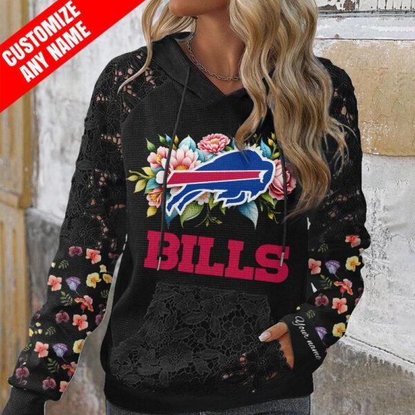 TAGCLHO Women Floral Lace Hoodie