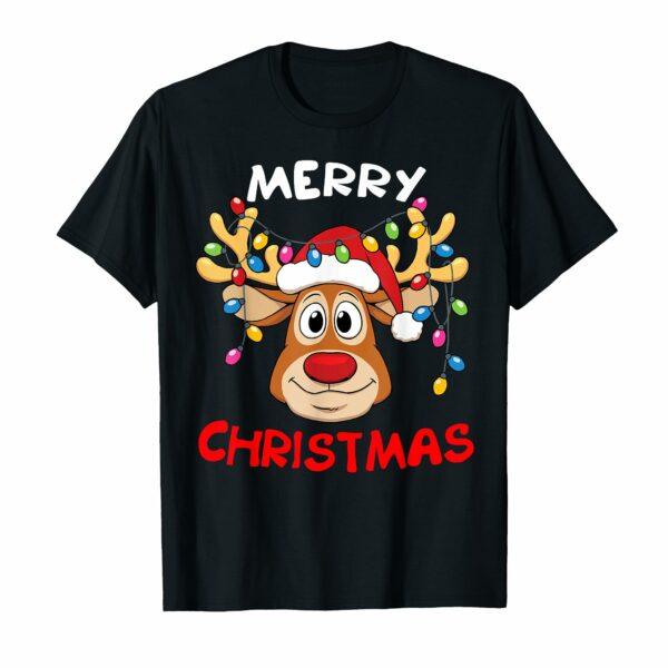 Merry Christmas Reindeer Xmas Family Men Women T-Shirt
