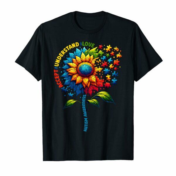 Autism Awareness Sunflower Men Women kids Autism Sunflower T-Shirt