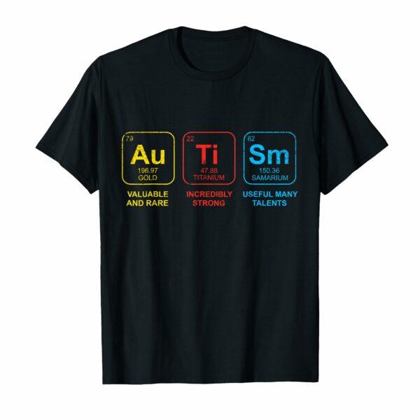 Autism Awareness Women Men Kids Elements Periodic Table ASD T-Shirt