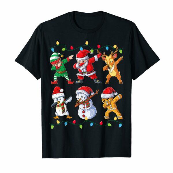 Dabbing Santa Elf Friends Christmas Boys Girls Men Xmas Dab T-Shirt