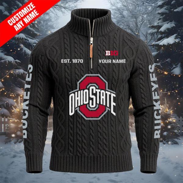 MLOEMFN Quarter Zip Knit Sweater