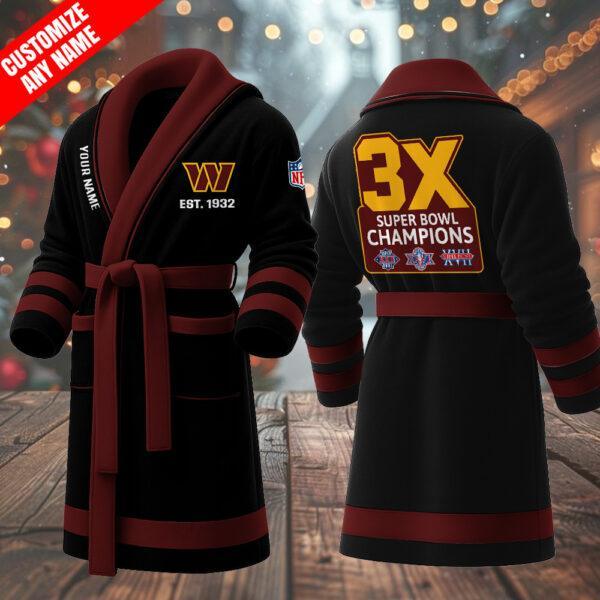 EDYHKIP Fleece Bathrobe