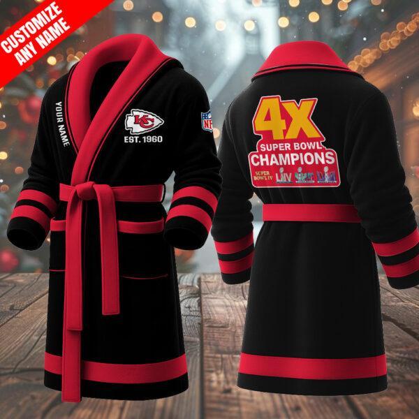 RNETTRJ Fleece Bathrobe