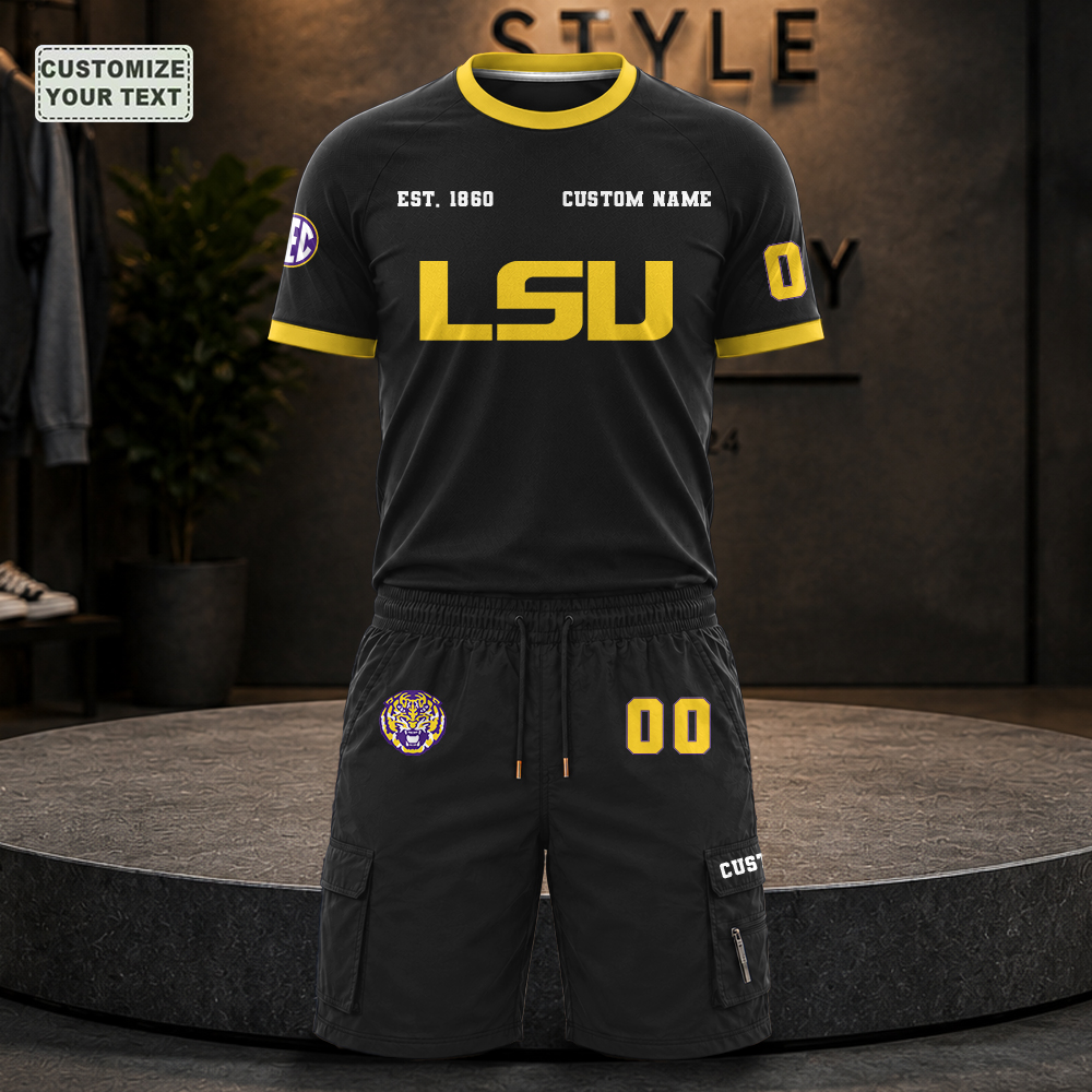 CSTGMFBYLZ Custom Premium Ring-Spun Cotton T-Shirt and Short - Image 2
