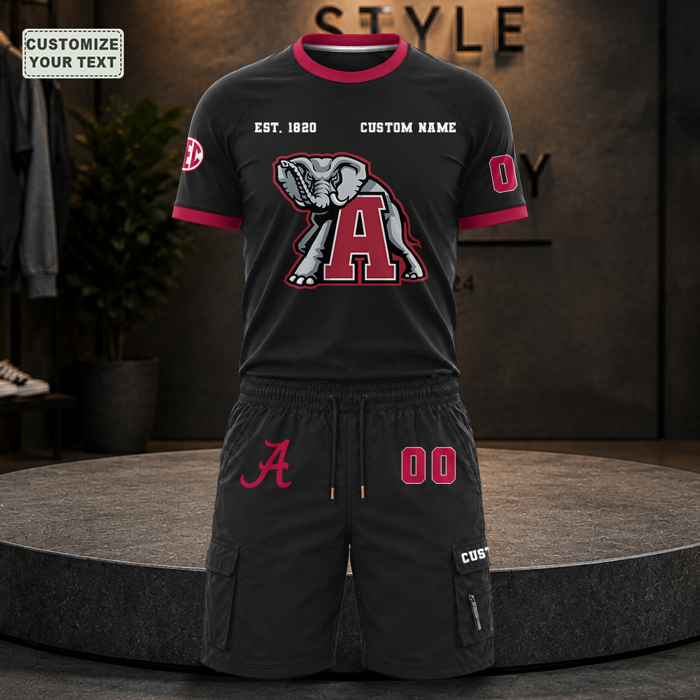 FLWEWFFGGN Custom Premium Ring-Spun Cotton T-Shirt and Short - Image 2