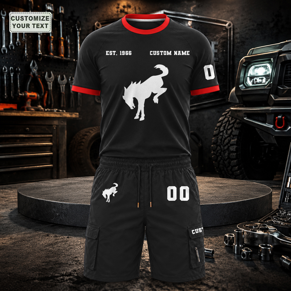 SJCQADIXOV Custom Premium Ring-Spun Cotton T-Shirt and Short - Image 2
