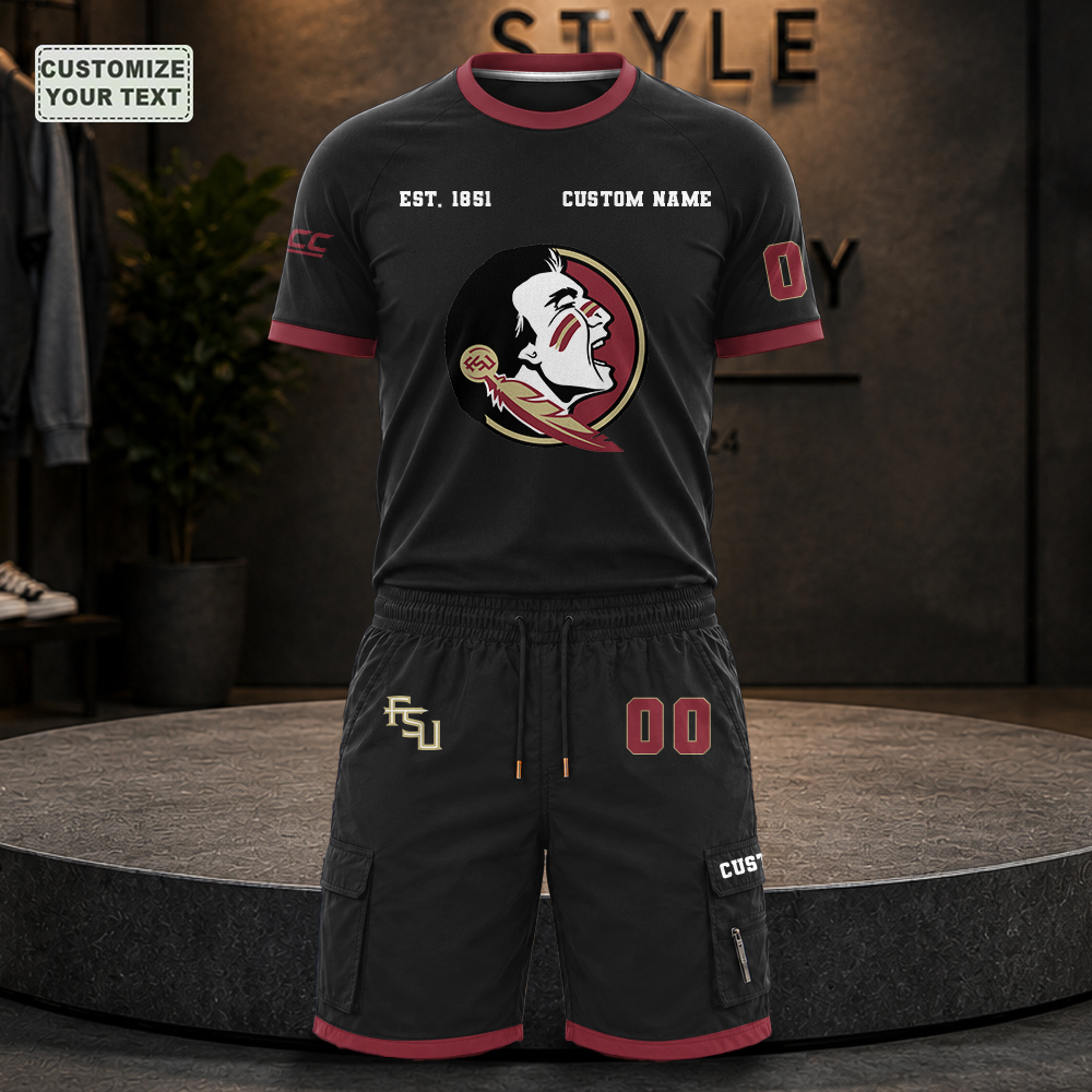 UCIQBZTVER Custom Premium Ring-Spun Cotton T-Shirt and Short - Image 2
