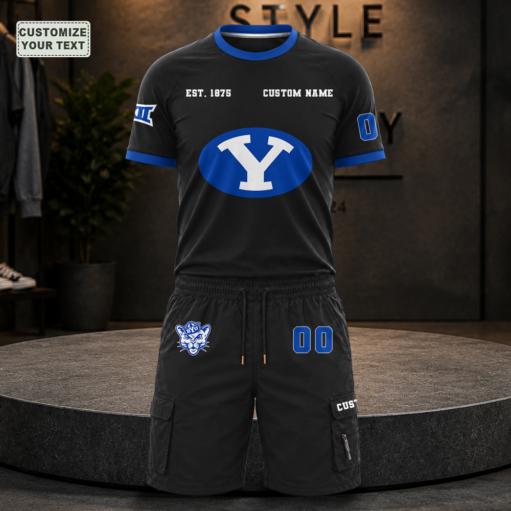 RYWQZLFFMT Custom Premium Ring-Spun Cotton T-Shirt and Short - Image 2