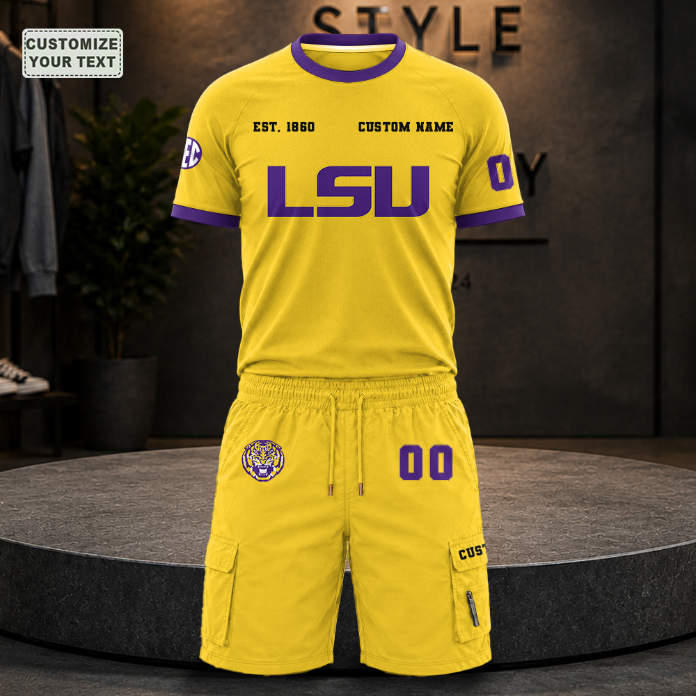 CSTGMFBYLZ Custom Premium Ring-Spun Cotton T-Shirt and Short - Image 3