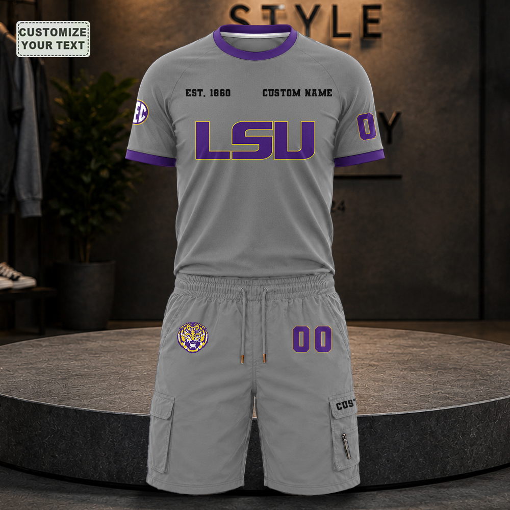 CSTGMFBYLZ Custom Premium Ring-Spun Cotton T-Shirt and Short - Image 4