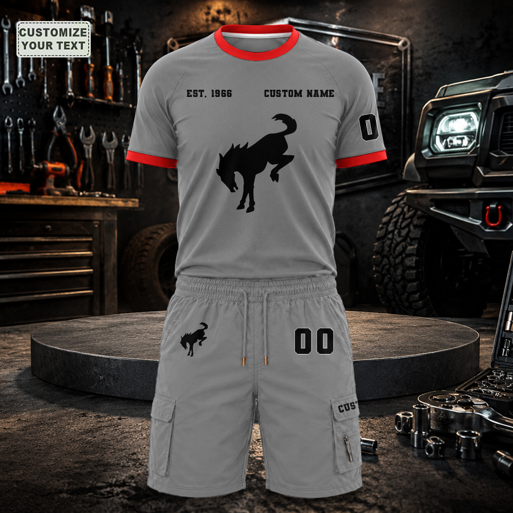 SJCQADIXOV Custom Premium Ring-Spun Cotton T-Shirt and Short - Image 3