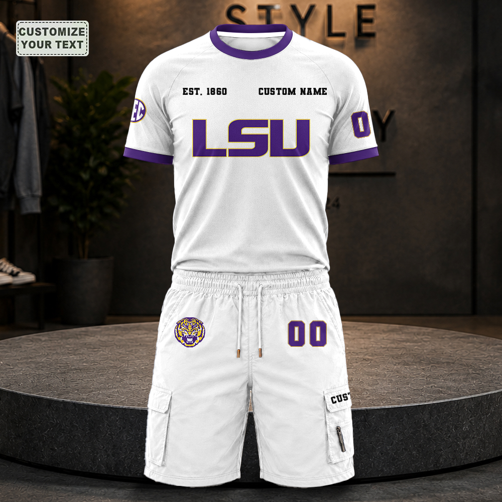 CSTGMFBYLZ Custom Premium Ring-Spun Cotton T-Shirt and Short - Image 8