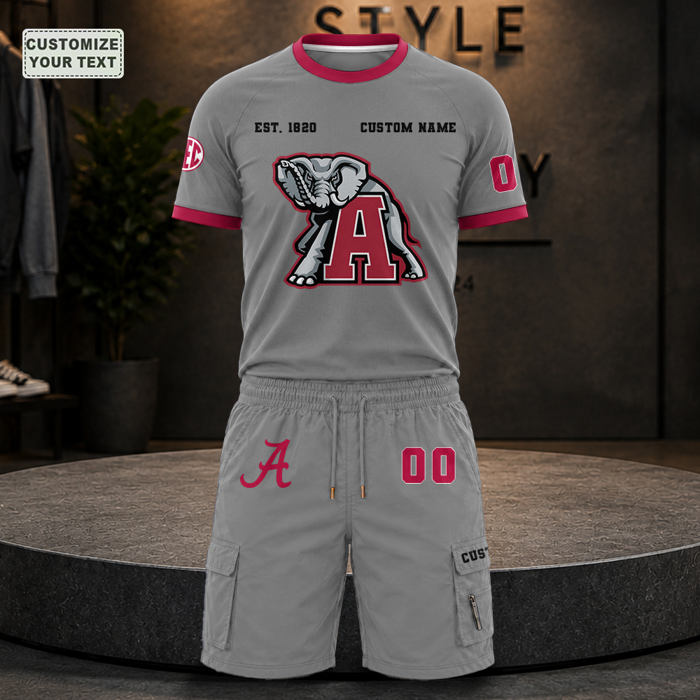 FLWEWFFGGN Custom Premium Ring-Spun Cotton T-Shirt and Short - Image 4
