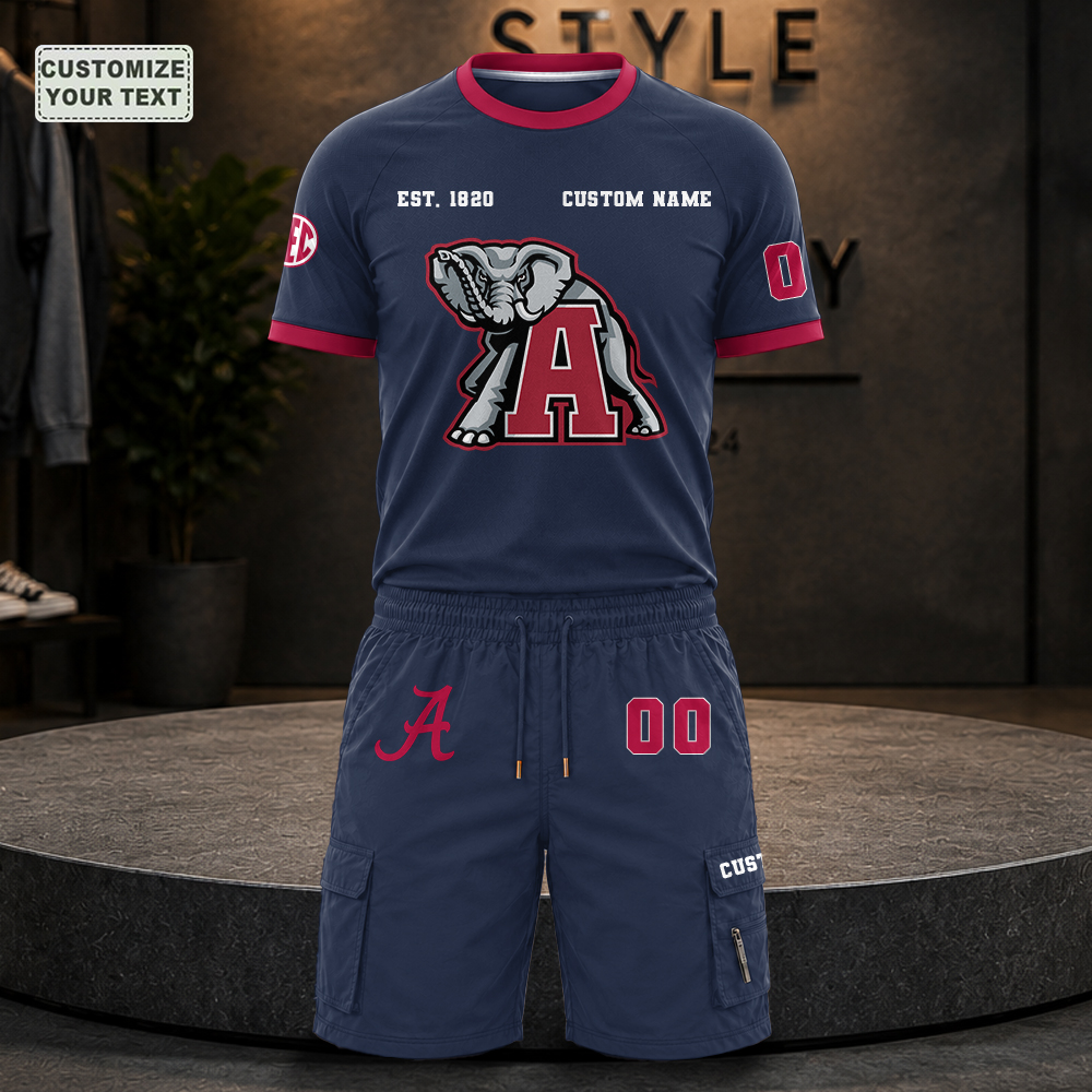 FLWEWFFGGN Custom Premium Ring-Spun Cotton T-Shirt and Short - Image 5